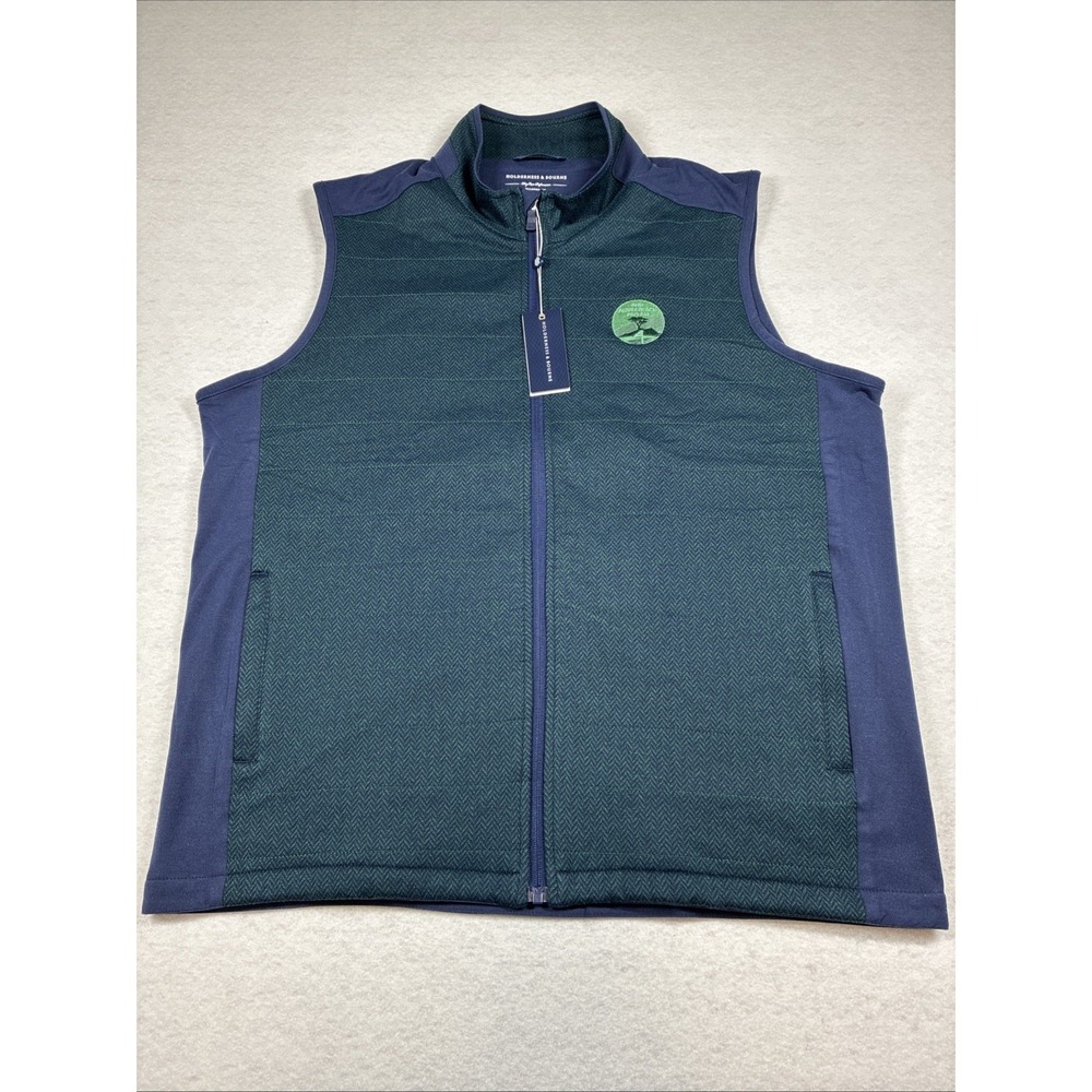 NWT Holderness & Bourne Perry Golf Vest Herringbone Mens XL Pebble Beach Pro Am